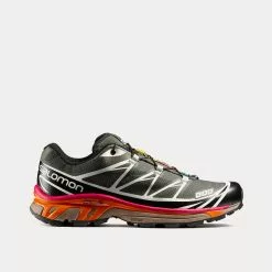 Salomon XT-6 Recut Beluga / Black / Russet Orange Low Top Sneakers
