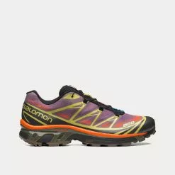 Salomon XT-6 Skyline Moonscape / Leek Green / Vibrant Orange Low Top Sneakers