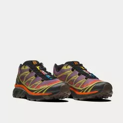 Salomon XT-6 Skyline Moonscape / Leek Green / Vibrant Orange Low Top Sneakers -Salomon Shop salomon xt 6 skyline Moonscape LeekGreen VibrantOrange low top sneakers 3