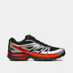 Salomon XT-Wings 2 Black / Silver / Vibrant Orange Low Top Sneakers
