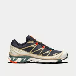 Salomon XT-6 India Ink / Safari / Red Orange Low Top Sneakers