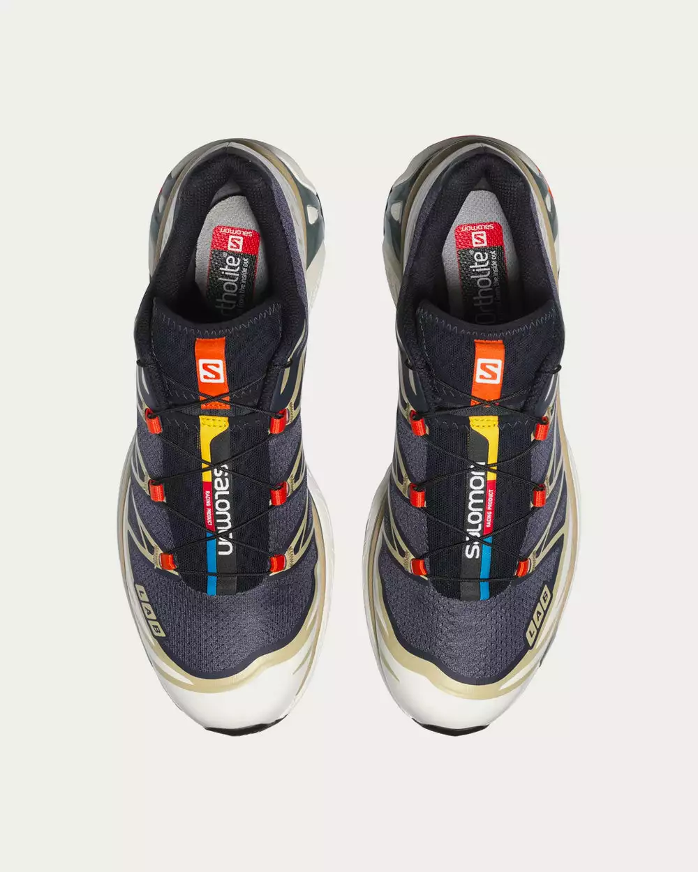 Salomon XT-6 India Ink / Safari / Red Orange Low Top Sneakers 4 Salomon XT-6 India Ink / Safari / Red Orange Low Top Sneakers - Image 2