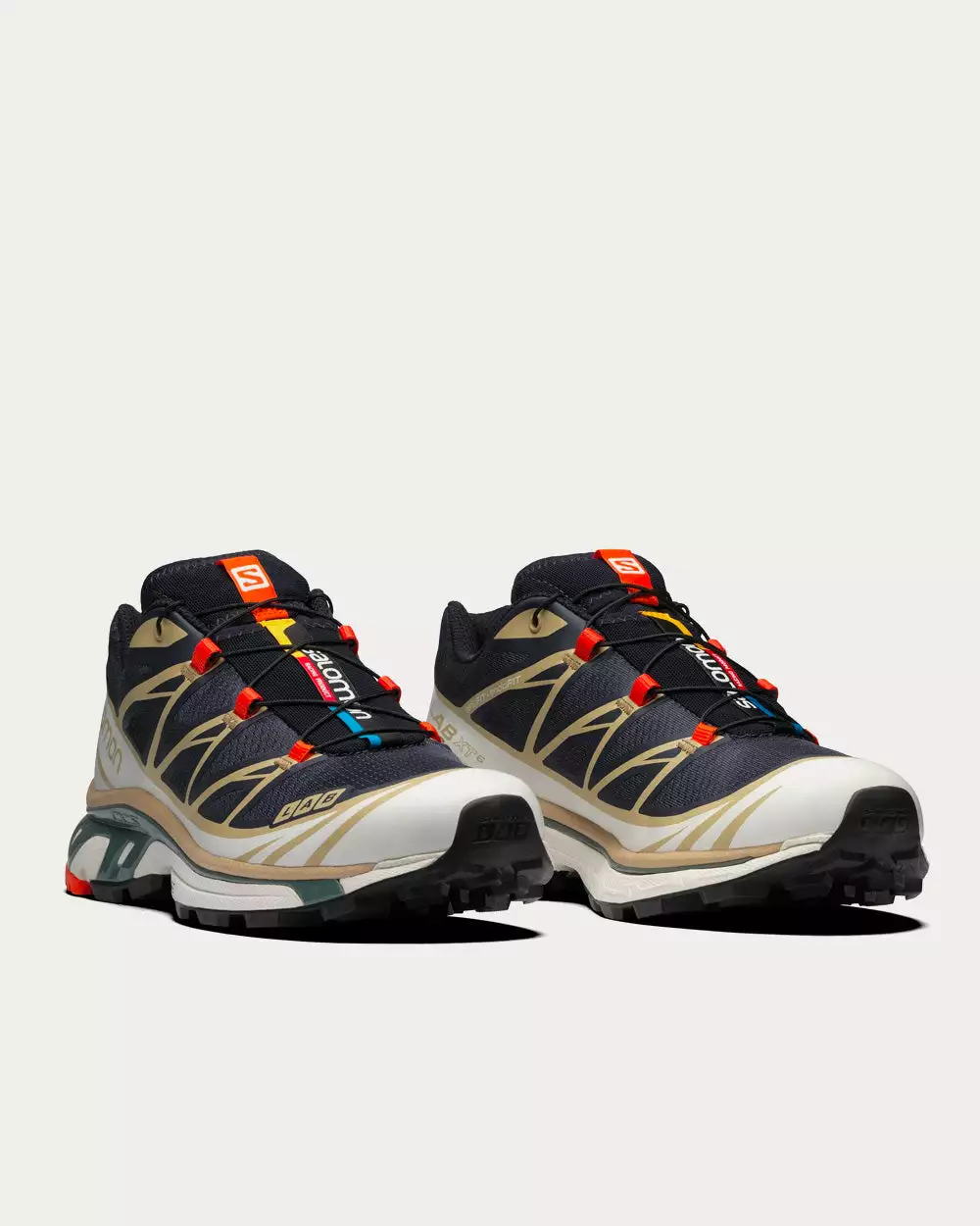 Salomon XT-6 India Ink / Safari / Red Orange Low Top Sneakers 5 Salomon XT-6 India Ink / Safari / Red Orange Low Top Sneakers - Image 3