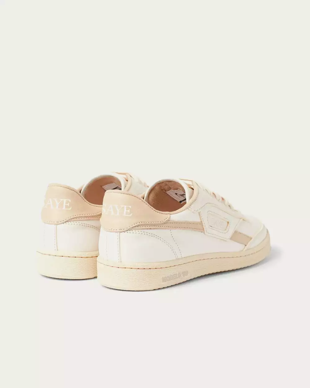 Saye Modelo '89 Leather Beige Low Top Sneakers 5 Saye Modelo '89 Leather Beige Low Top Sneakers - Image 3