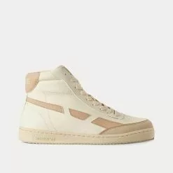 Saye Mondelo '89 Vegan Hi Beige High Top Sneakers